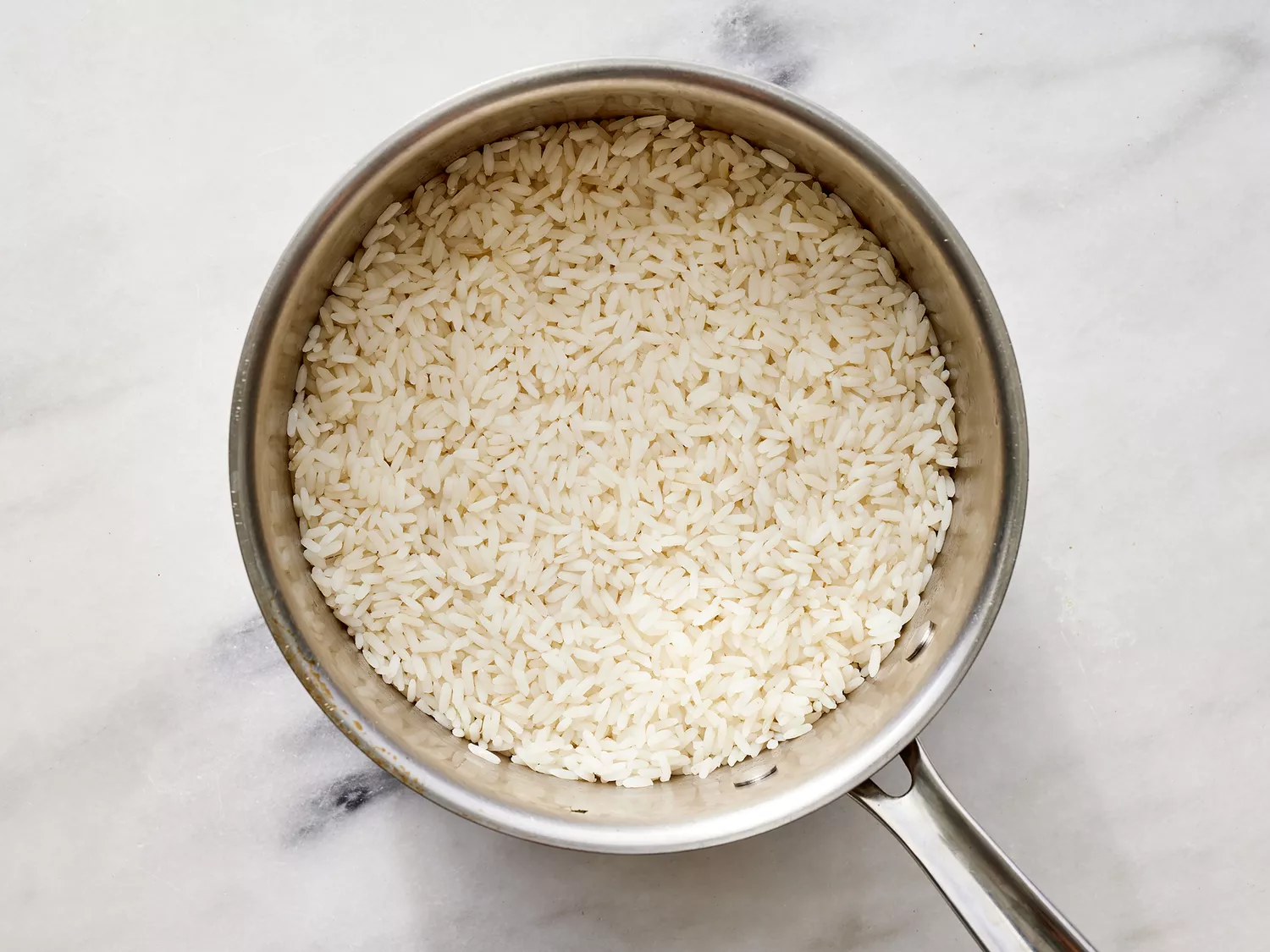 Rice is tender after simmering.