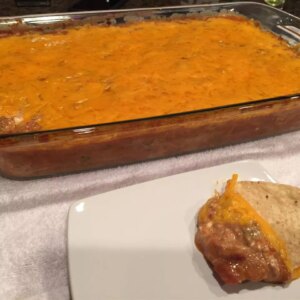 Mexican lasagna chip dip