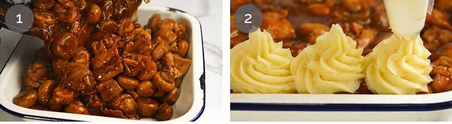 Chicken Mushroom Pie with Duchess Potato Recipe