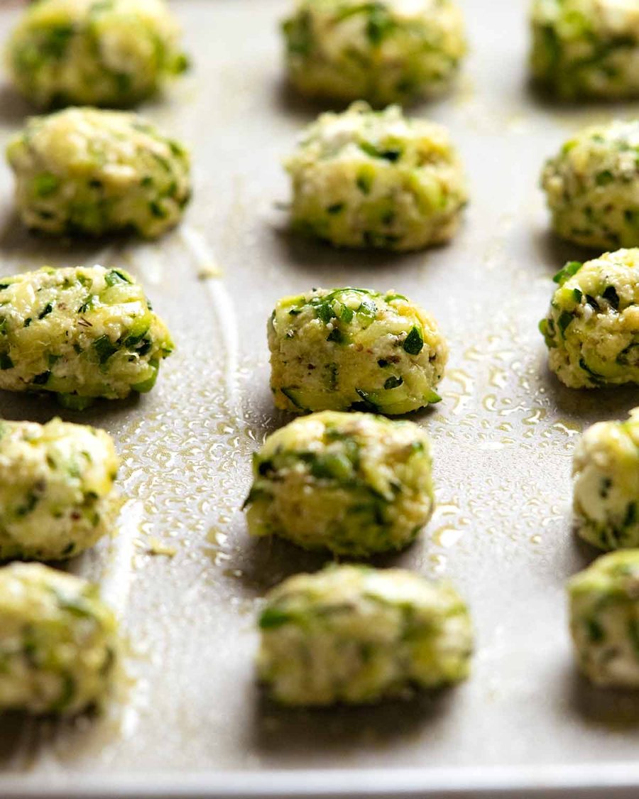Greek Zucchini Tots (Mini Fritters) Recipe Greek Zucchini Tots - Mini Fritters