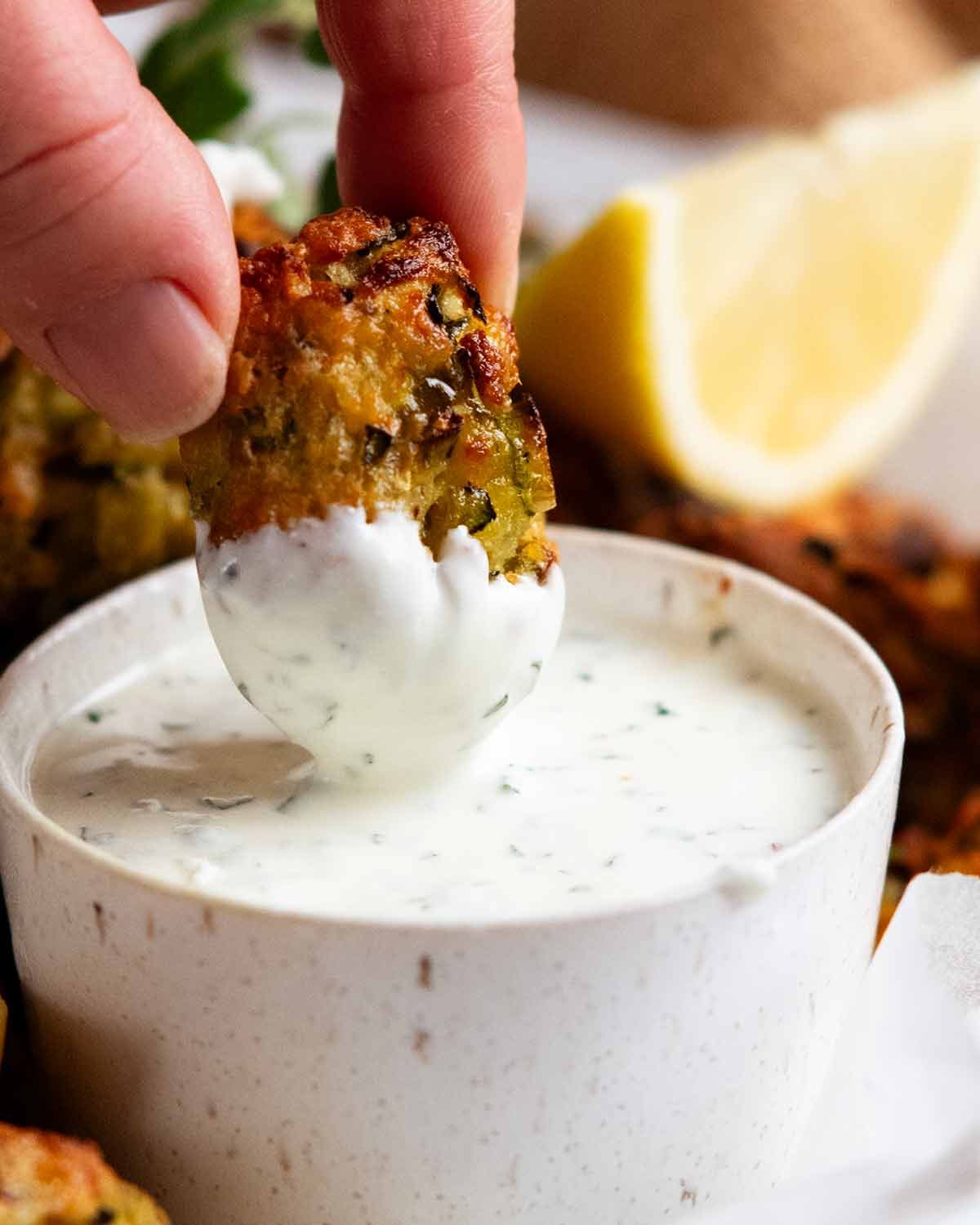 Greek Zucchini Tots (Mini Fritters) Recipe Greek Zucchini Tots - Mini Fritters