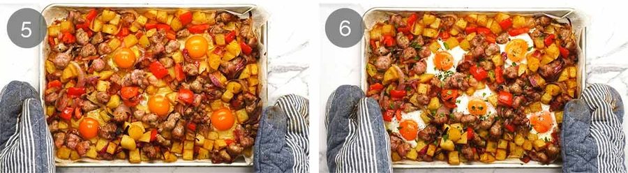 Baked sausage breakfast hash Recipe