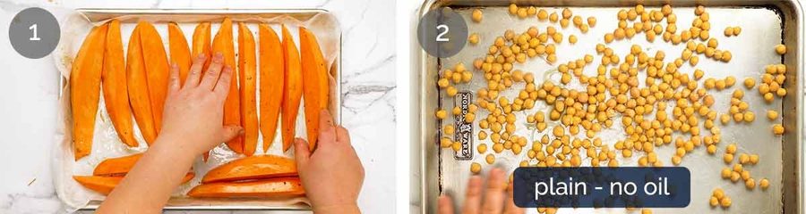Maple sweet potato salad with whipped tahini Recipe