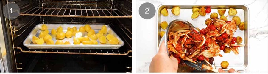 Puttanesca fish tray bake Recipe