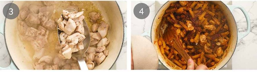 Whipped ricotta one pot chicken pasta – with sun dried tomatoes Recipe