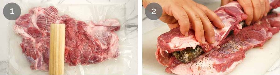 Slow-roast Easter stuffed lamb Recipe