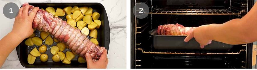 Slow-roast Easter stuffed lamb Recipe