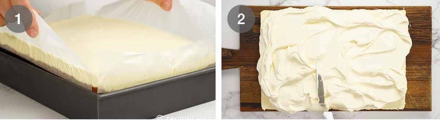 Easy Christmas Cheesecake Slab – no bake! Recipe