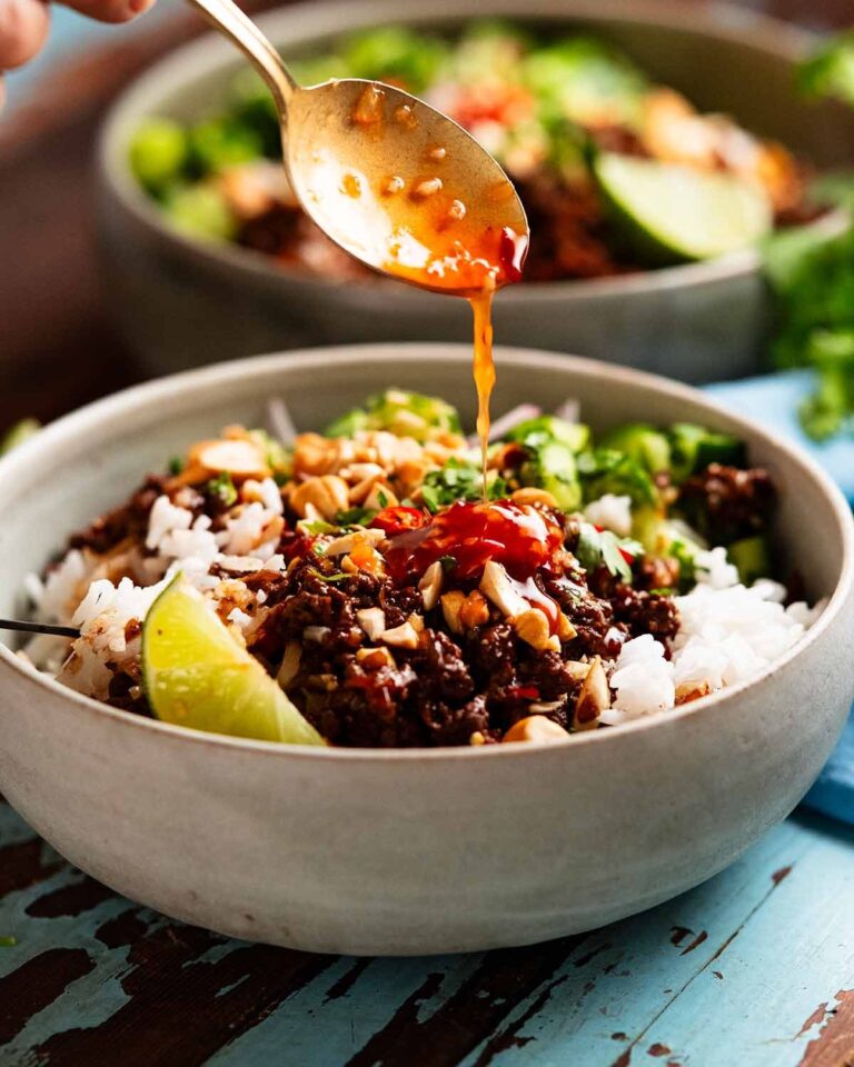 Thai Sweet Chilli Beef Bowls Recipe