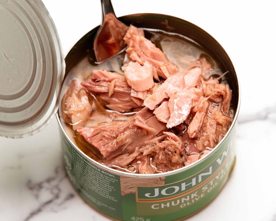 Mediterranean tuna salad with creamy feta dressing Recipe