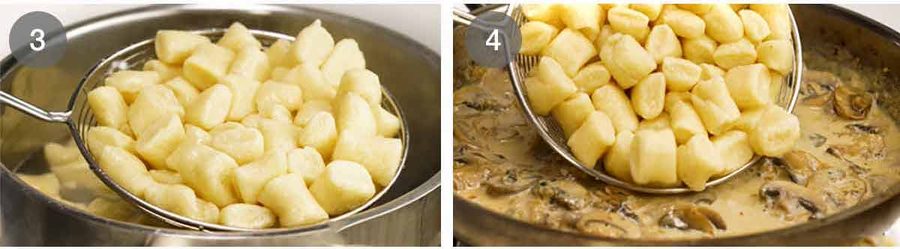 Easy ricotta gnocchi with creamy mushroom sauce Recipe