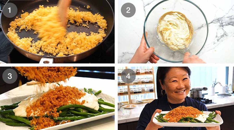 Green Beans with a Mountain of Panko Recipe