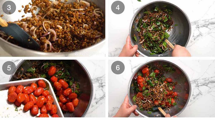 Farro Salad with Sizzled Dressing Recipe