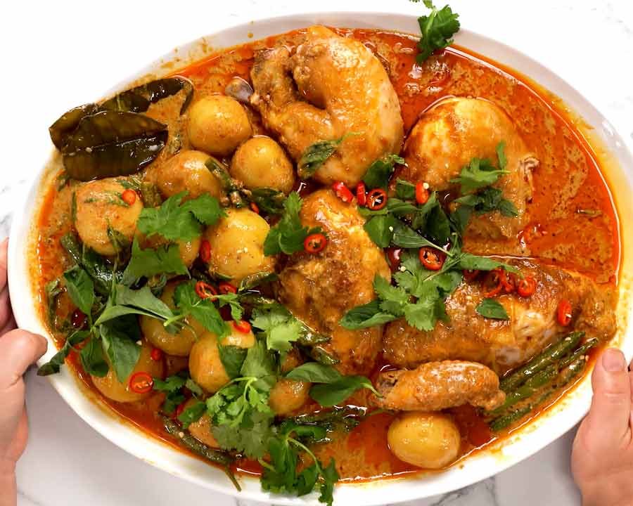 Thai red curry pot roast chicken Recipe