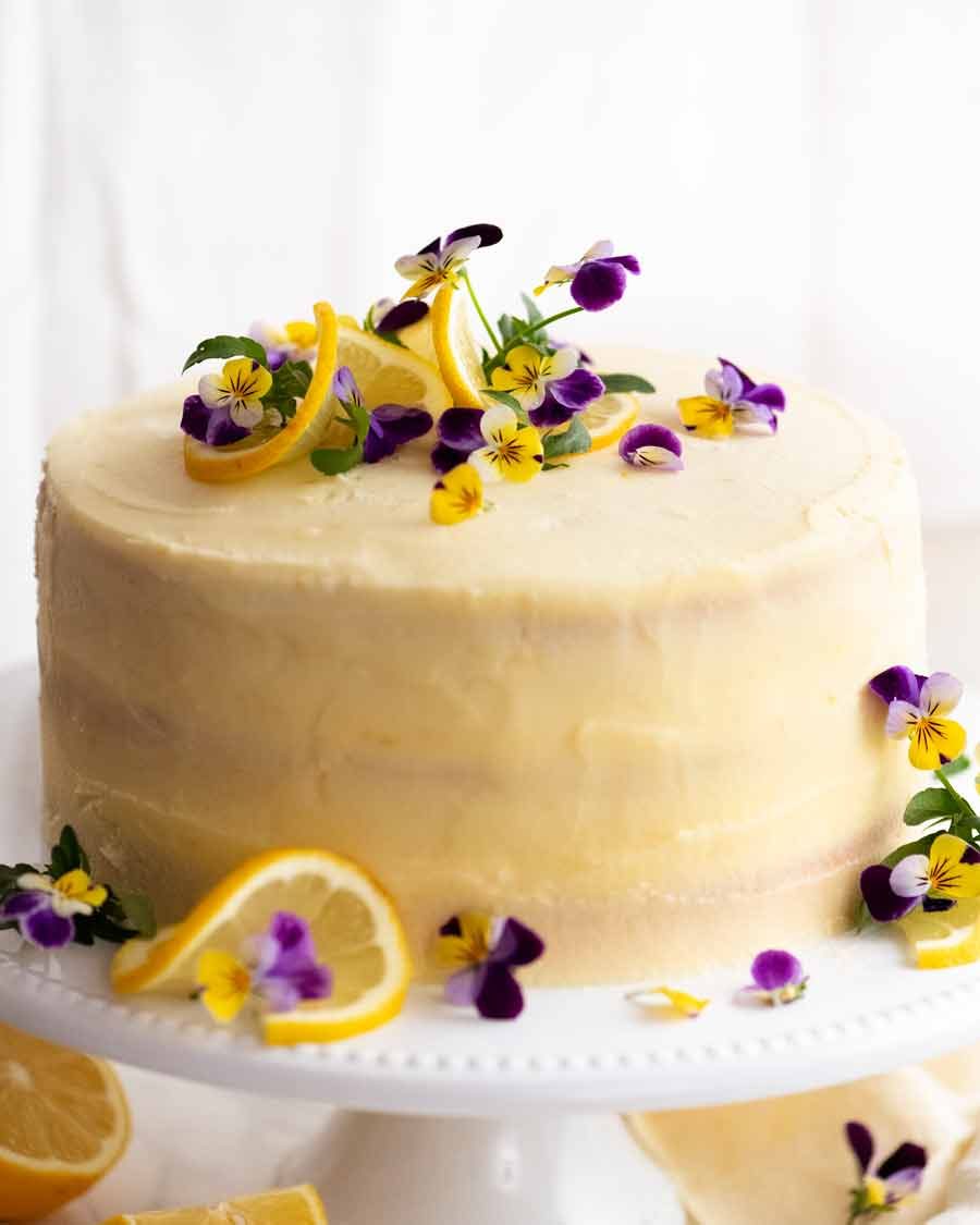 Lemon Cake with Fluffy, Less-Sweet Lemon Frosting Recipe Whole Lemon Cake with Fluffy Lemon Frosting