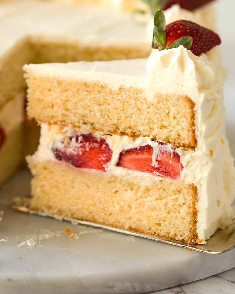 Lemon Cake with Fluffy, Less-Sweet Lemon Frosting Recipe Vanilla Sponge Cake