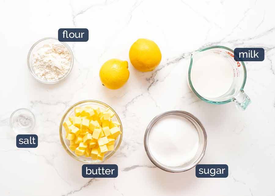 Lemon Cake with Fluffy, Less-Sweet Lemon Frosting Recipe Lemon Cake with Lemon Frosting ingredients
