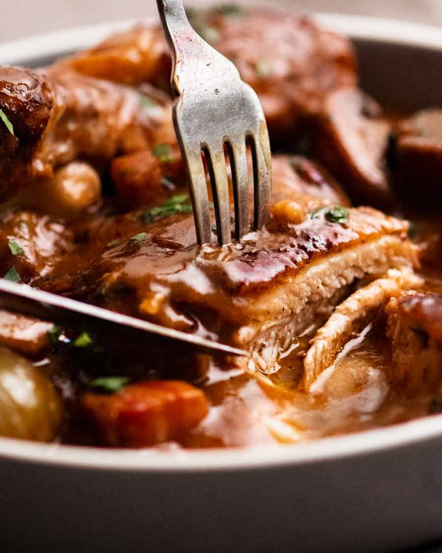 Coq au Vin Recipe Eating Coq au Vin - French chicken stew