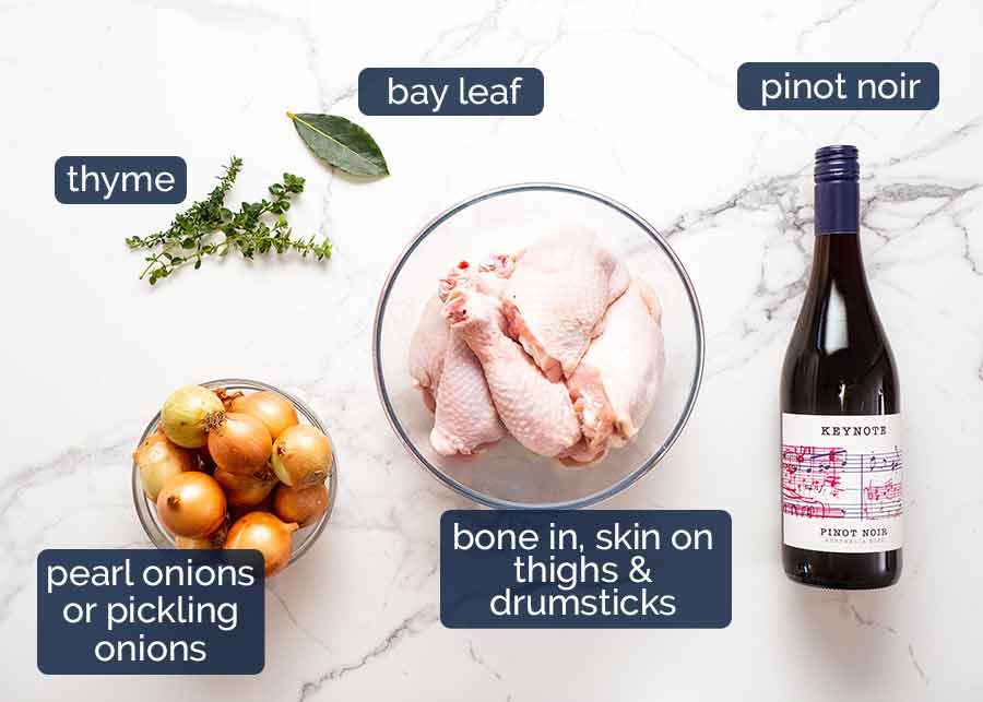 Coq au Vin Recipe Ingredients in Coq au Vin - French chicken stew