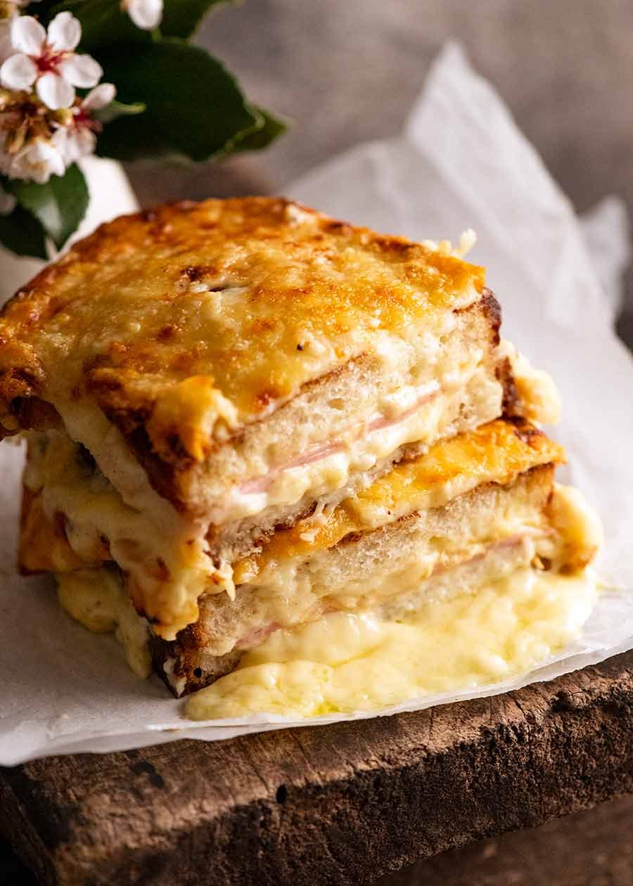 Croque Monsieur – the ultimate ham & cheese sandwich! Recipe