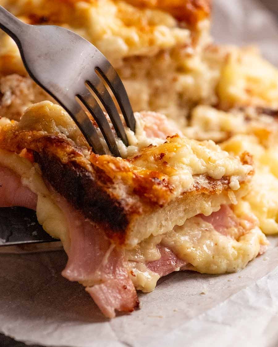 Croque Monsieur – the ultimate ham & cheese sandwich! Recipe