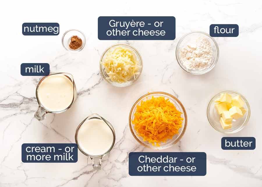 Cauliflower Cheese Recipe Ingredients in Cauliflower Cheese