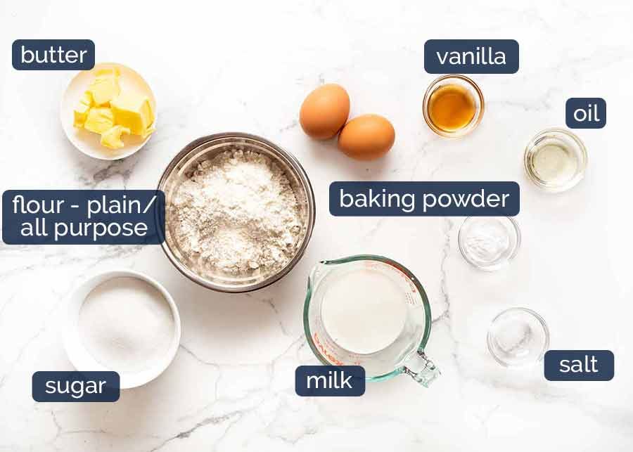 Vanilla Cupcakes (that actually stay moist) Recipe Vanilla Cupcakes ingredients