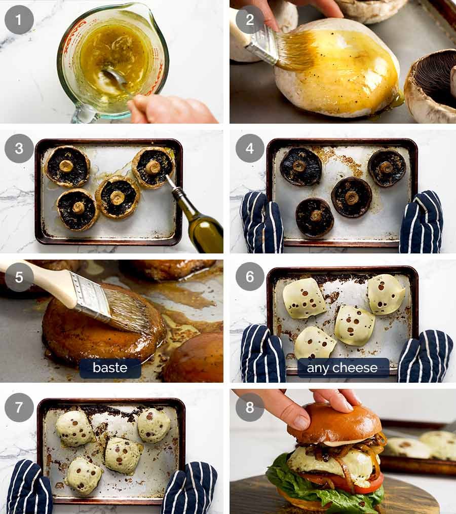 Swiss Mushroom Burgers (quick & easy) Recipe