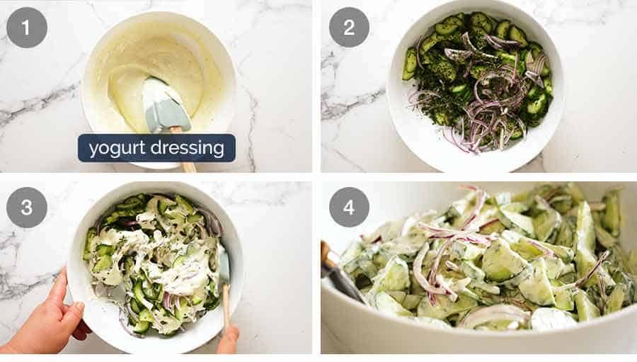Creamy Cucumber Salad with Lemon Yogurt Dressing Recipe