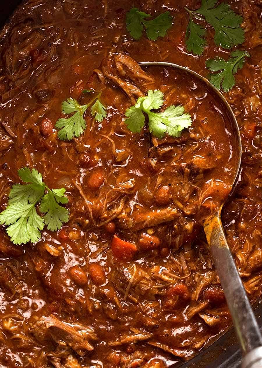 Slow Cooker Shredded Beef Chili Recipe