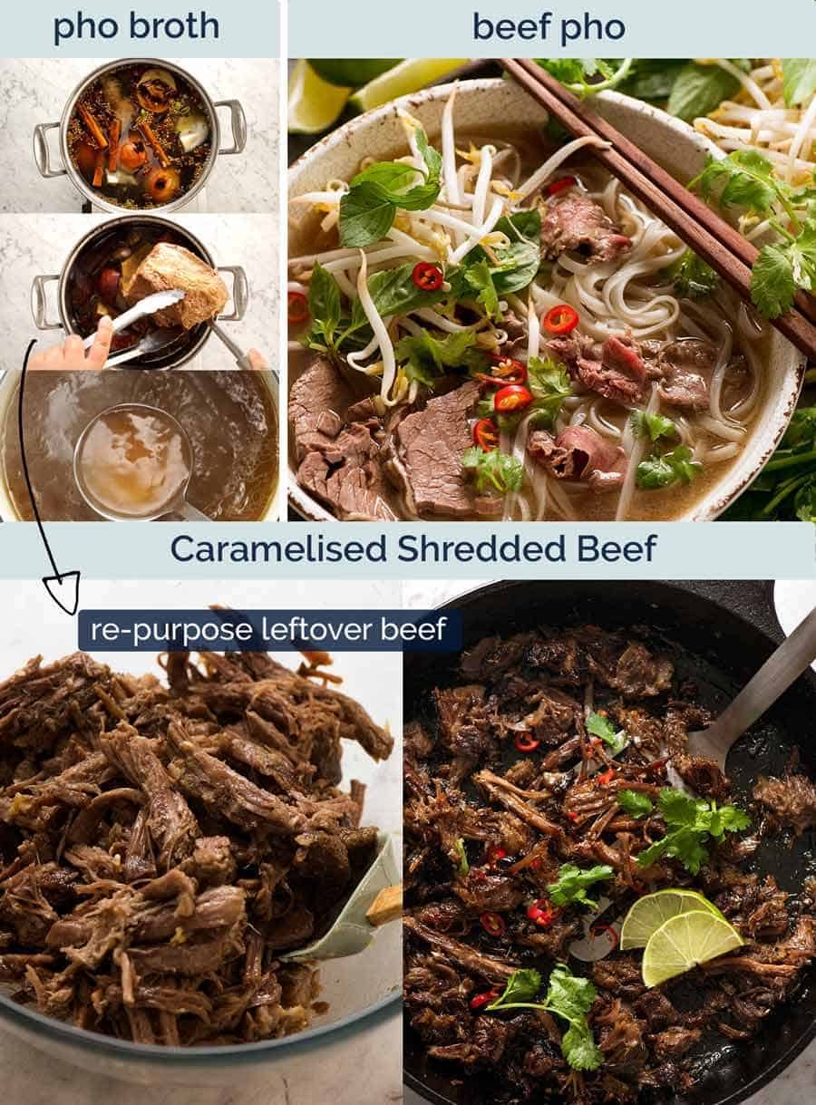 Caramelised Vietnamese Shredded Beef Recipe Leftover beef from Pho for Vietnamese Shredded Beef