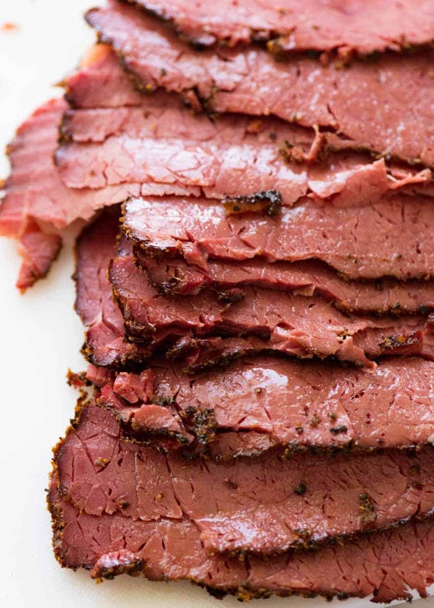 Homemade pastrami slices.jpg