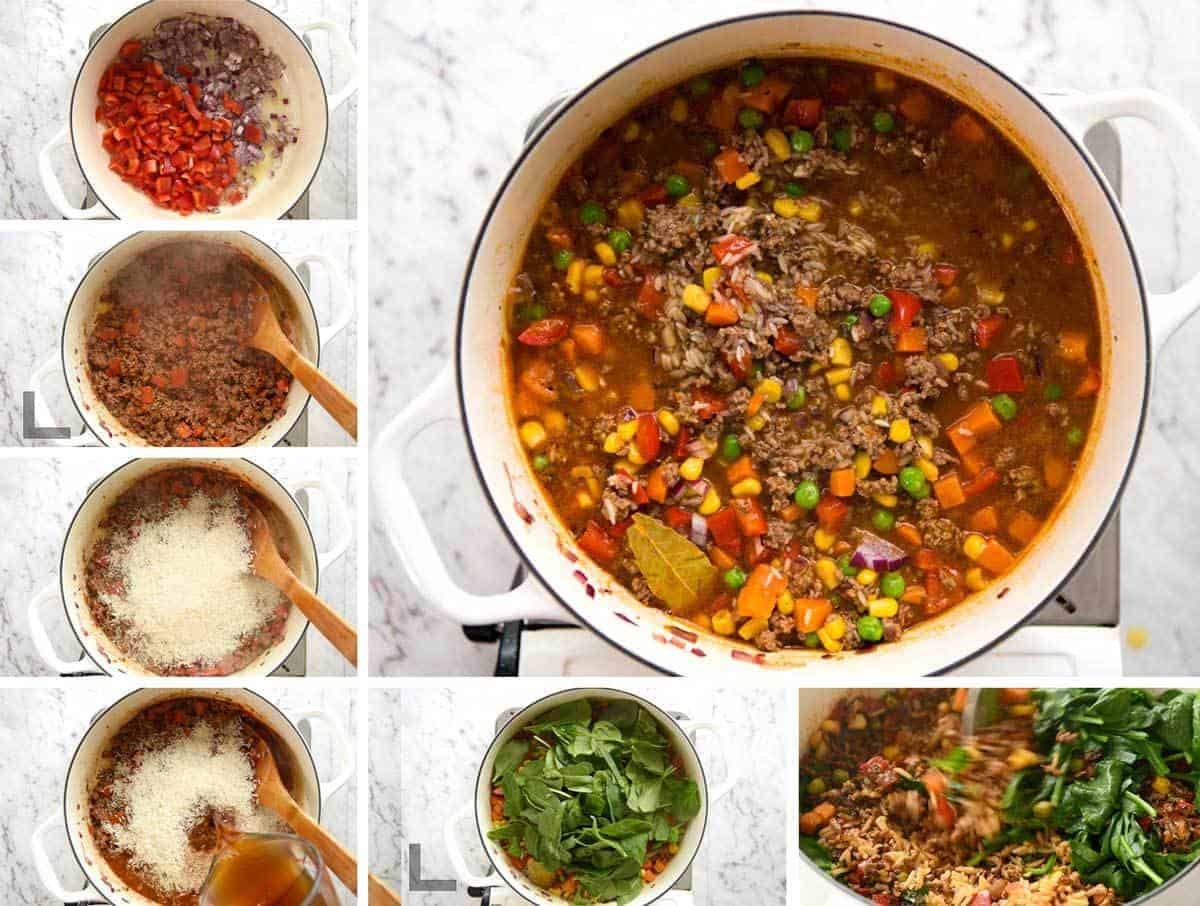 Beef and Rice with Veggies Recipe How to make ground Beef and Rice