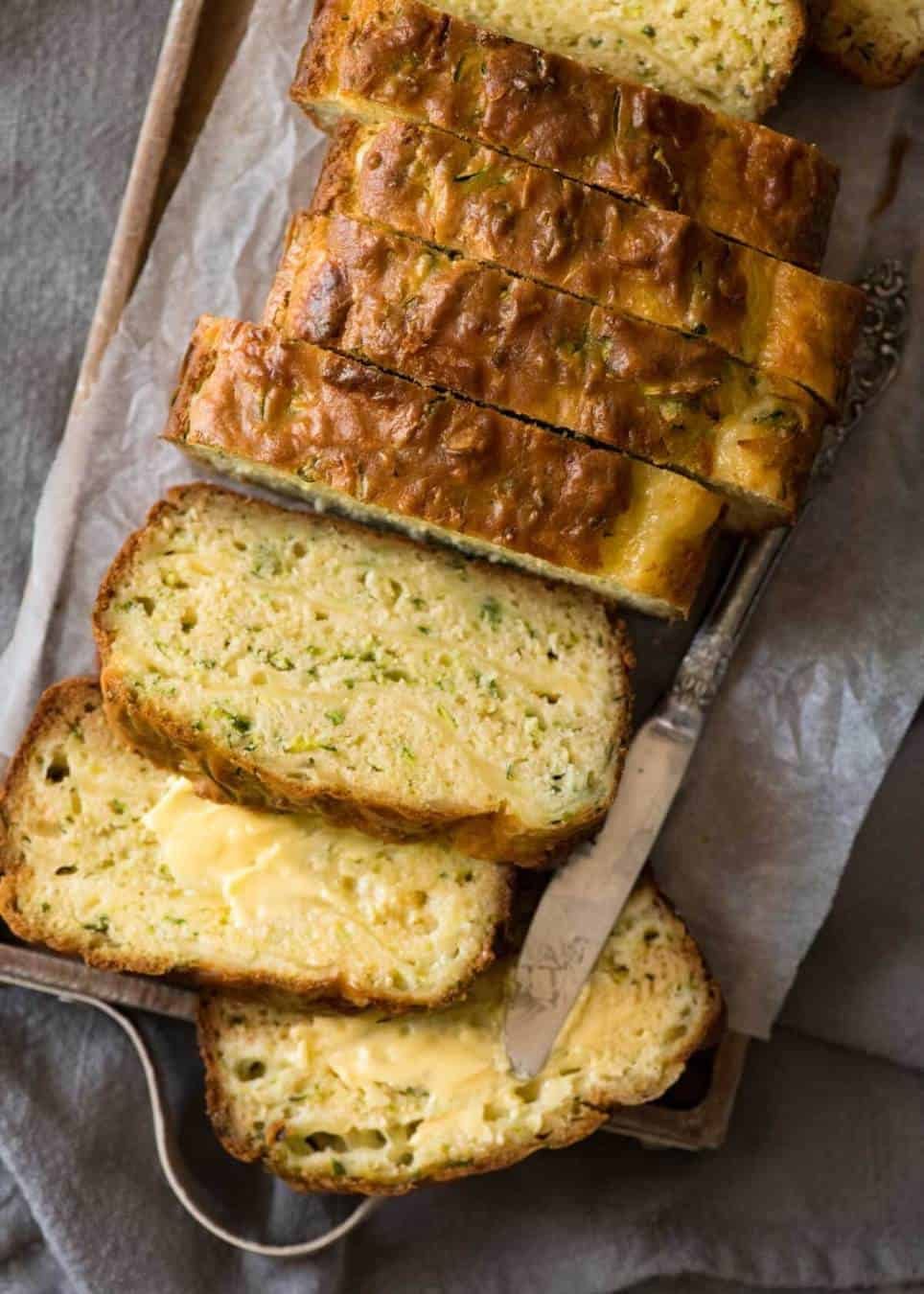 Cheesy Zucchini Bread (No Yeast) Recipe
