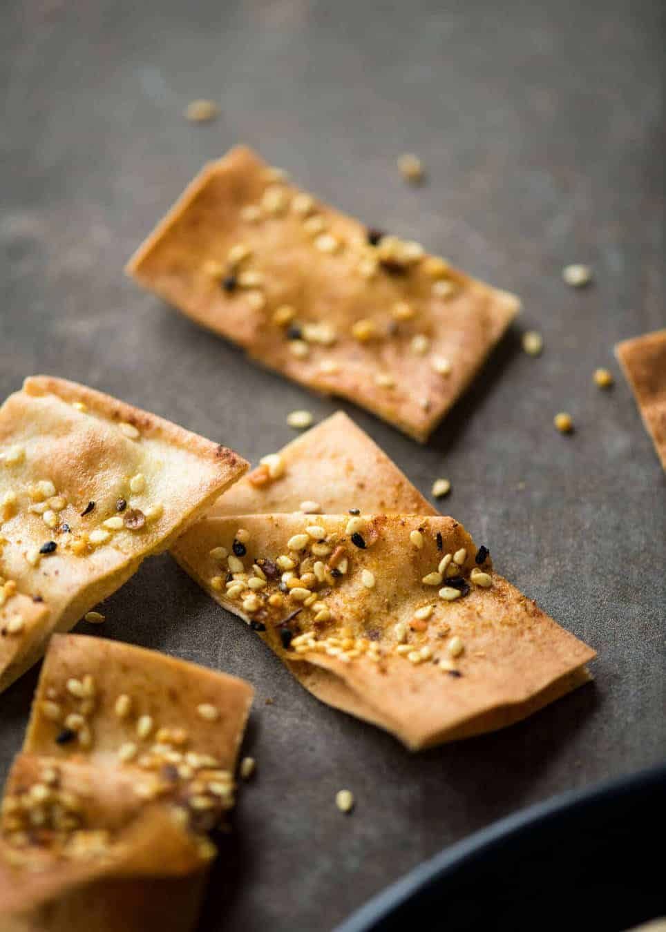 Hummus Recipe Pita Crisps for Hummus recipetineats.com