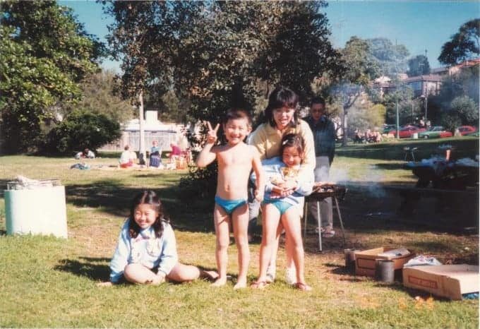 Childhood family photo of Johnsat from RecipeTin Eats