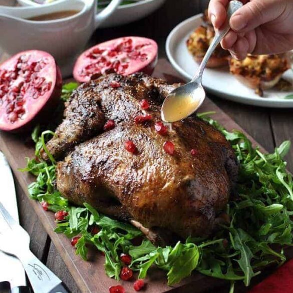 Christmas Roast Duck with Apple Cider Drizzle (Easy) Recipe