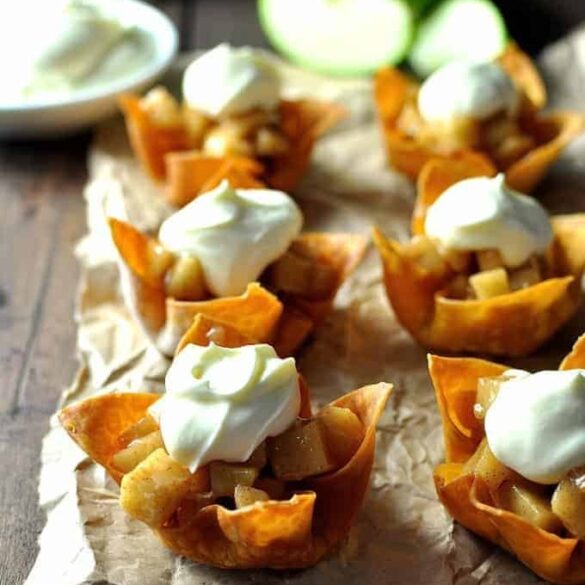 Mini Apple Pie Wonton Cups Recipe