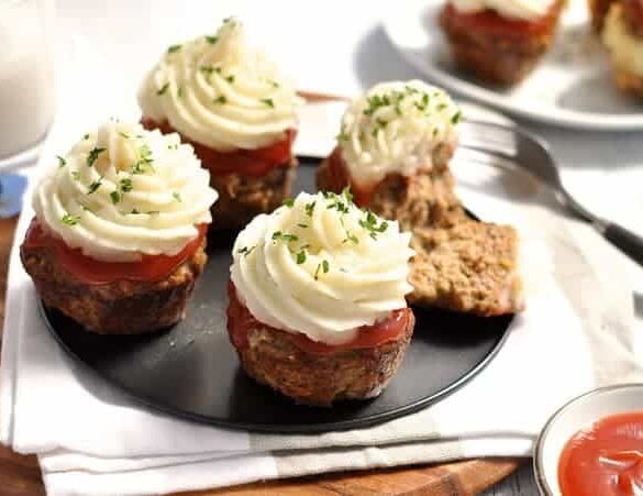 Meatloaf Cupcakes With Mashed Potato Recipe