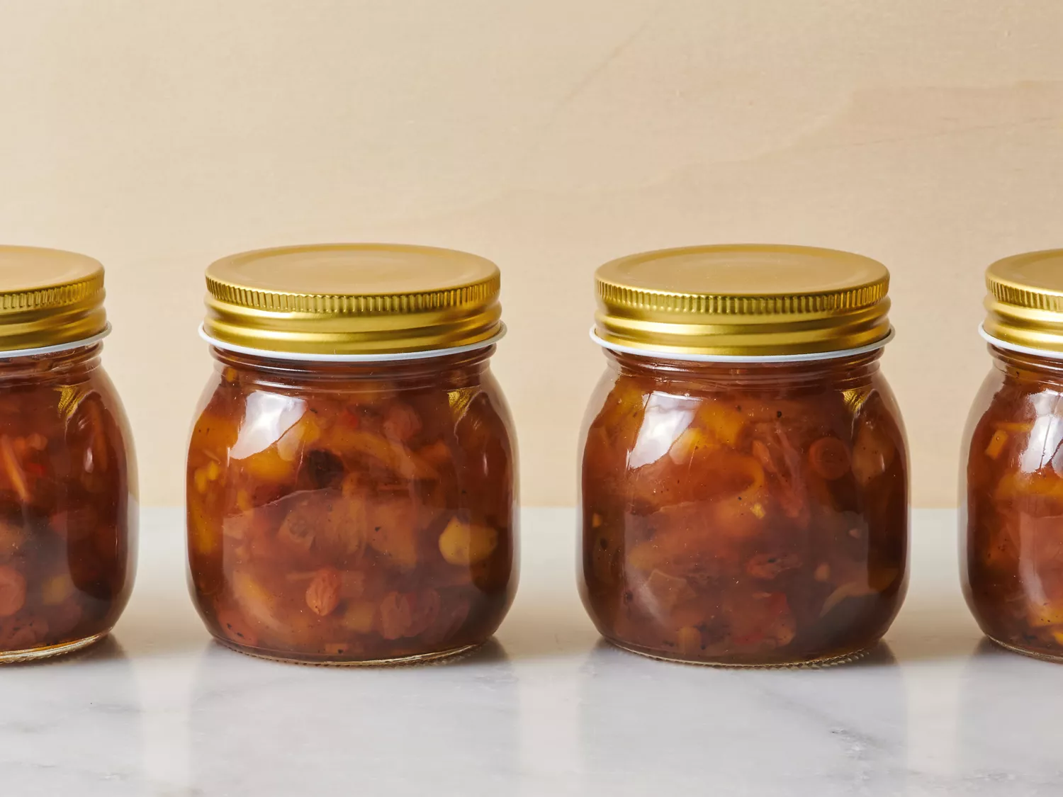 lids placed tightly onto the jars