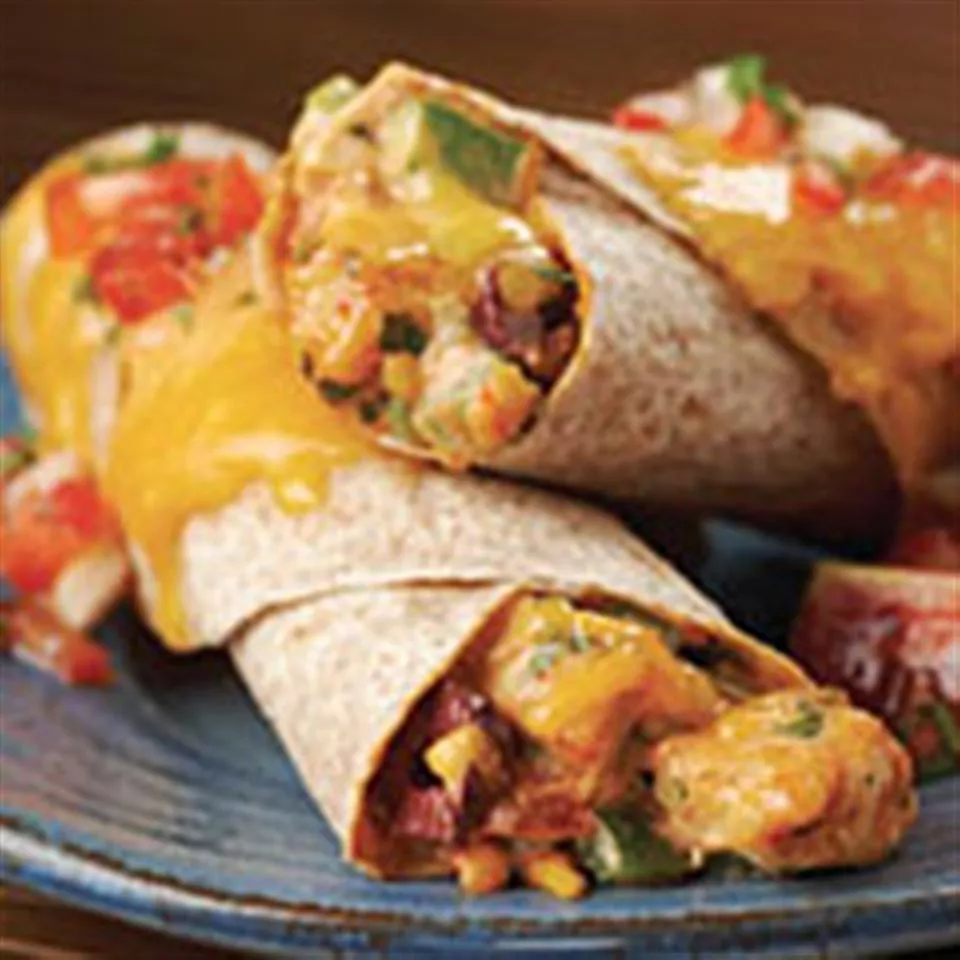 Fiesta chicken burritos