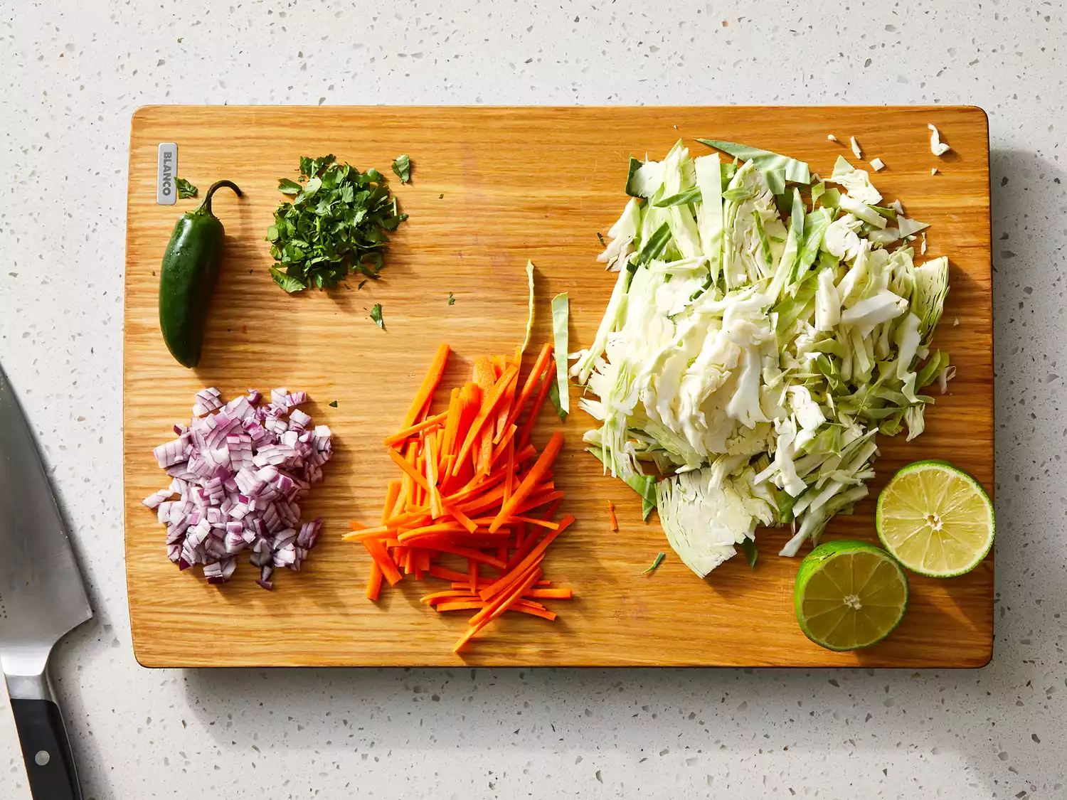 all ingredients chopped and minced