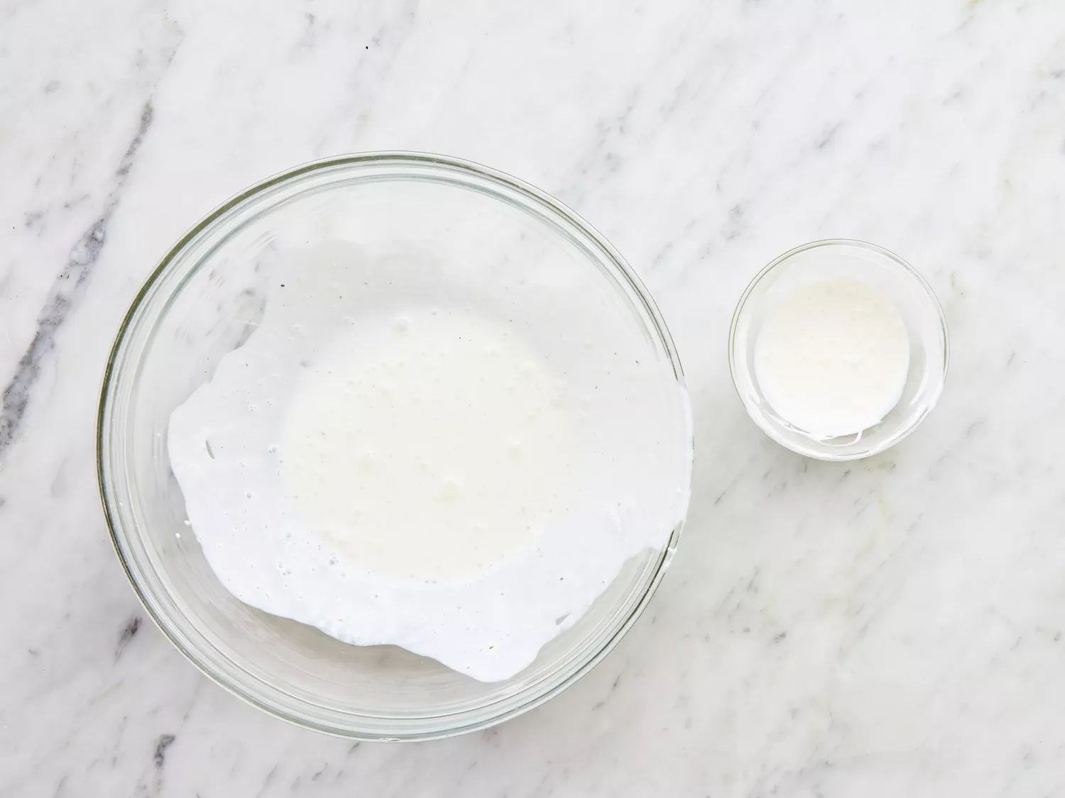 sour cream and lime juice mixed together and seasoned with salt and pepper, reserving some for later.