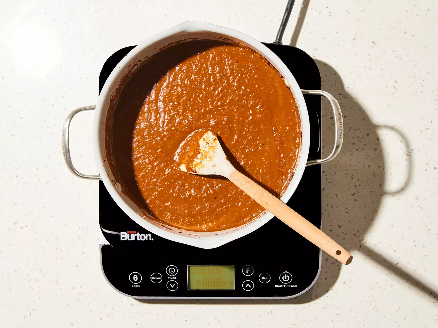 final ingredients added to pot and and simmer until thickened 