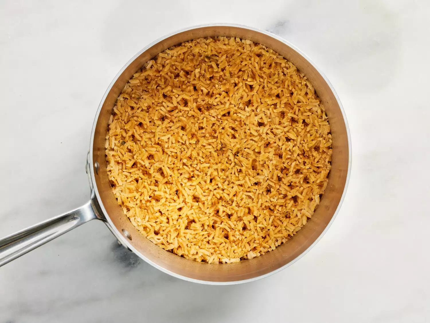 Rice once it has absorbed all the liquid in the saucepan 