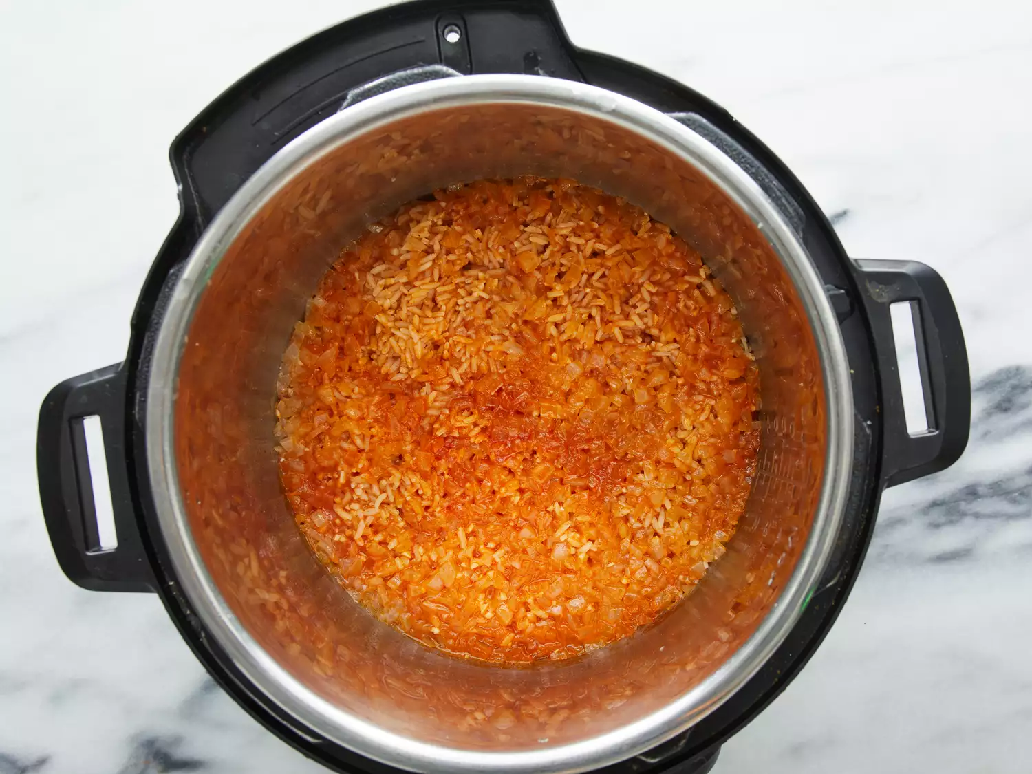 Once done cooking, stir everything together once more.
