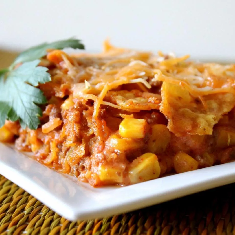 Beef nacho casserole