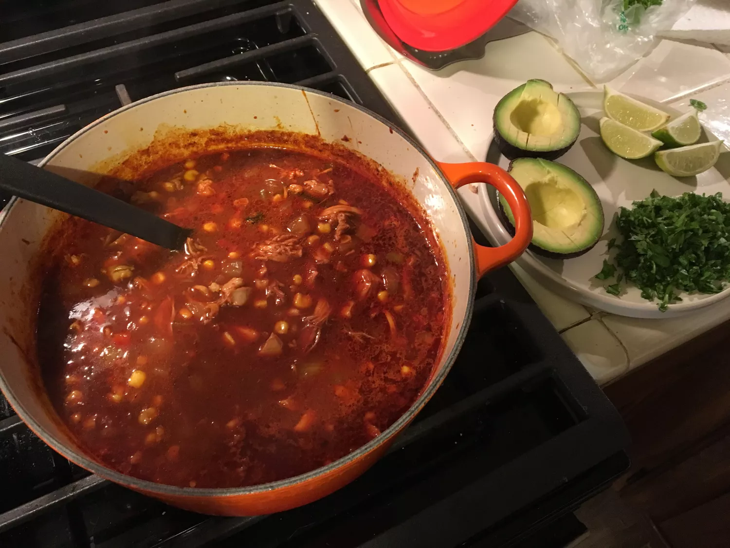 Mexican chicken tortilla soup
