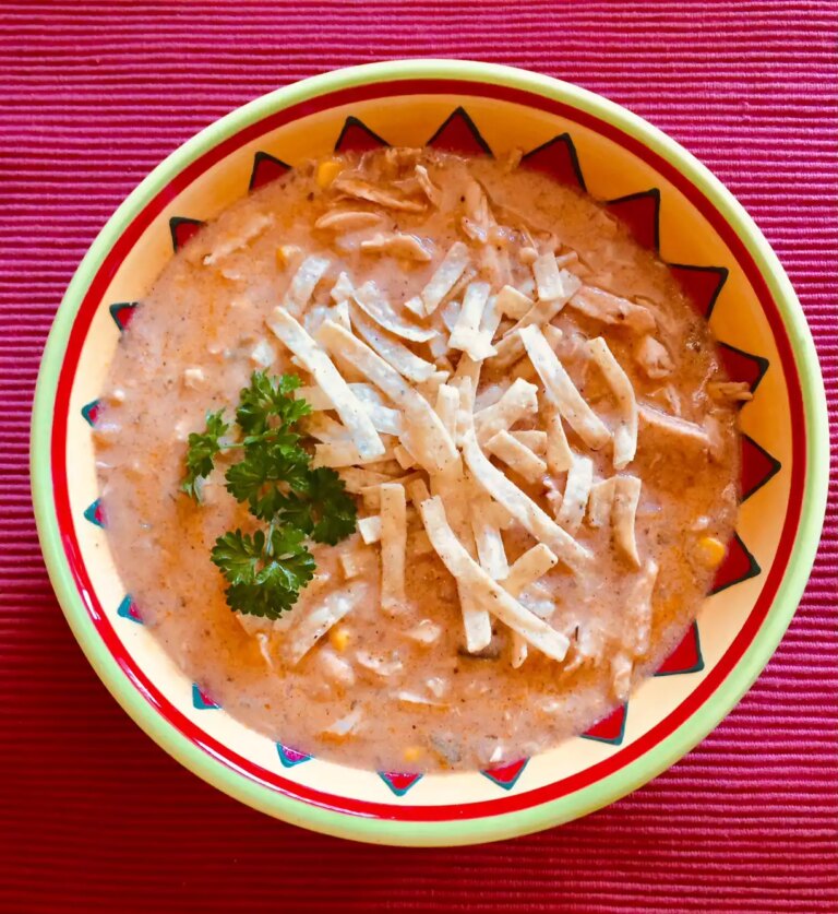 Creamy chicken tortilla soup