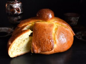 Pan de los muertos mexican yeast bread made for all saints day